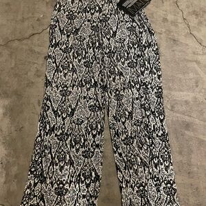 IMAN Black and White Wide Leg Pants